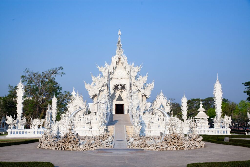 Chiang Rai, Thailand February 2019: Wat Rong Khun The Famous W